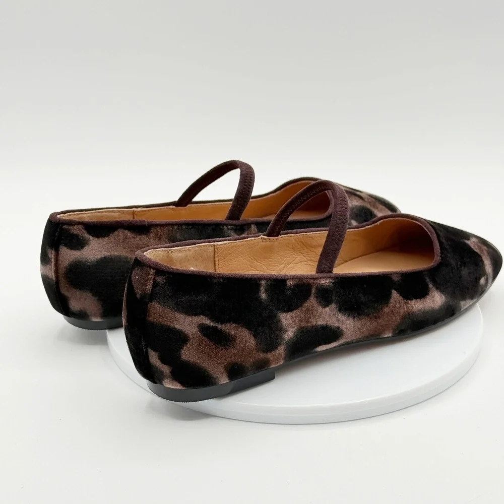 Madewell Greta Ballet Flat Size 8.5 Leopard / Espresso Womens - NEW IN BOX